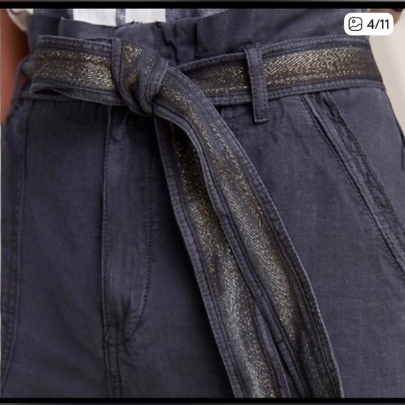 EUC Anthropologie Linen Blend Utility Paper Bag Jogger SZ 10. Inseam 13.5”approx - Picture 6 of 12